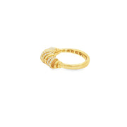 Yellow Gold Ring with Brilliant Round Cut CZ