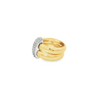 Load image into Gallery viewer, Yellow Gold Multistone Ring with Round Brilliant Cut Diamonds
