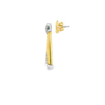 Load image into Gallery viewer, Yellow Gold Dangle Earrings with Pear Cut Diamond