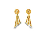 Load image into Gallery viewer, Yellow Gold Dangle Earrings with Pear Cut Diamond