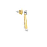 Load image into Gallery viewer, Yellow Gold Dangle Earrings with Pear Cut Diamond