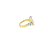 Load image into Gallery viewer, Yellow Gold Cocktail Ring with Pear Cut Diamonds