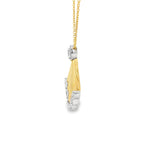 Load image into Gallery viewer, Yellow Gold Charm Necklace with Pear Cut Diamond
