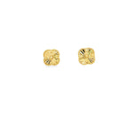 Load image into Gallery viewer, Textured Yellow Gold Stud Earrings