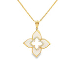 Load image into Gallery viewer, 14ct Yellow Gold Charm Necklace with Mother of Pearl