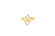 14ct Yellow Gold Multi-Stone Ring with Mother of Pearl