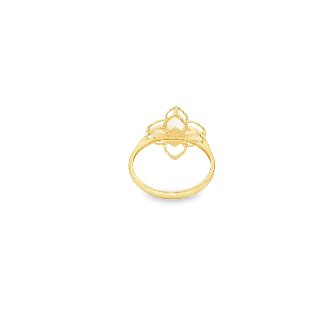 14ct Yellow Gold Multi-Stone Ring with Mother of Pearl
