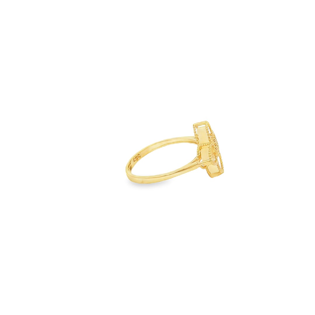 14ct Yellow Gold Multi-Stone Ring with Mother of Pearl