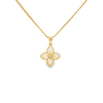 Load image into Gallery viewer, Yellow Gold Charm Necklace with Mother of Pearl