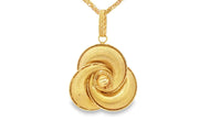 Elegant Yellow Gold Floral Charm Pendant Necklace