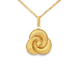 Load image into Gallery viewer, Elegant Yellow Gold Floral Charm Pendant Necklace
