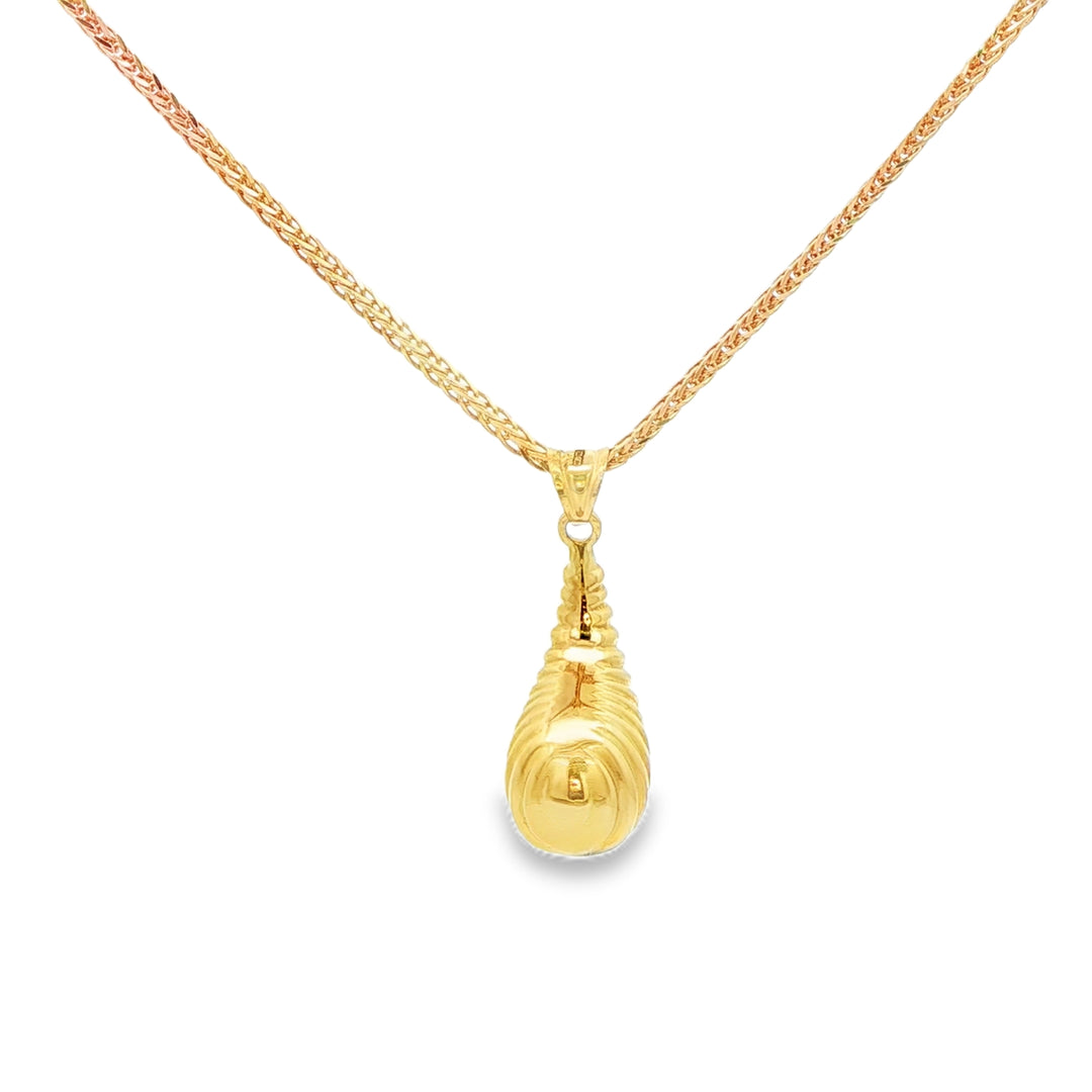 Elegant Yellow Gold Wheat Necklace