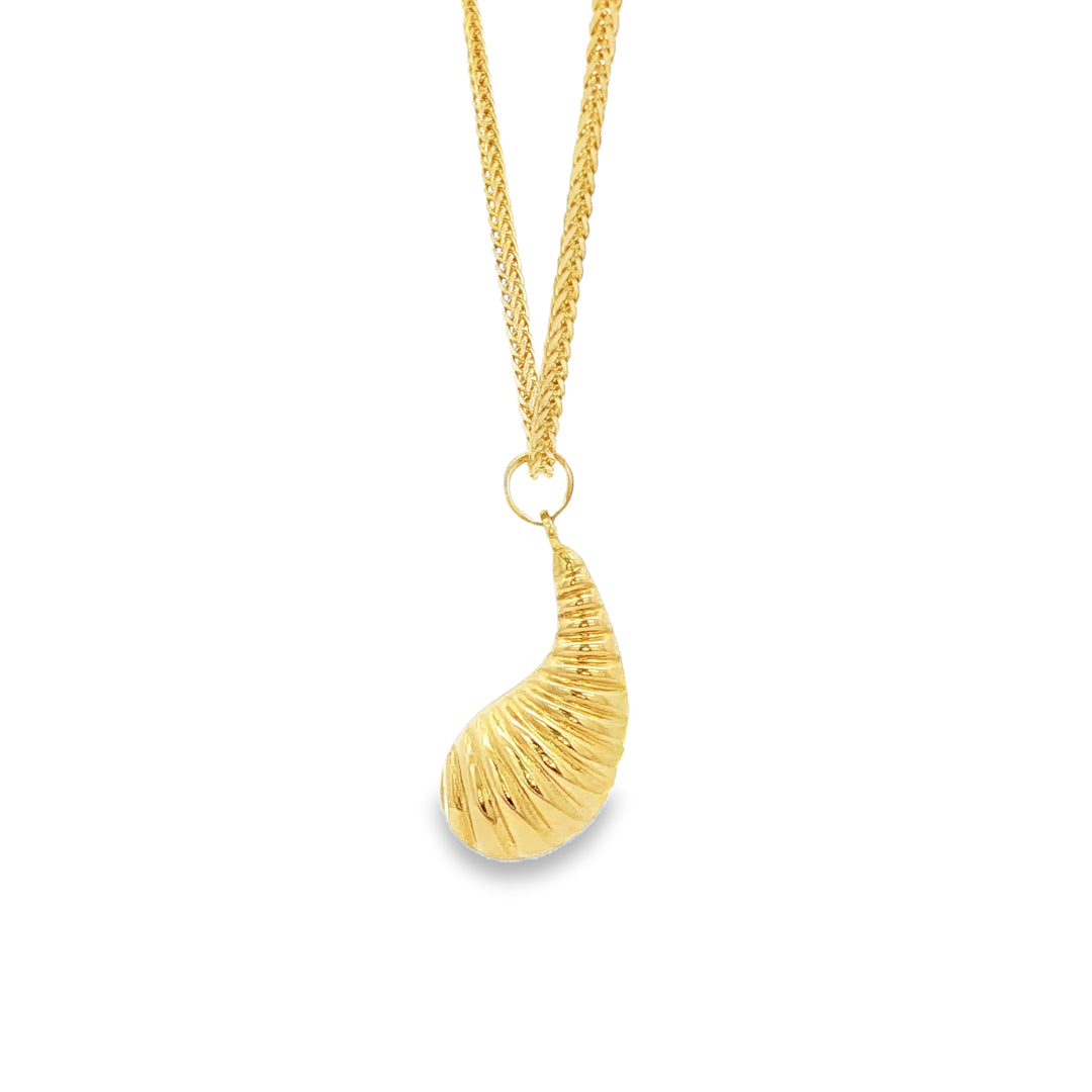 Elegant Yellow Gold Wheat Necklace
