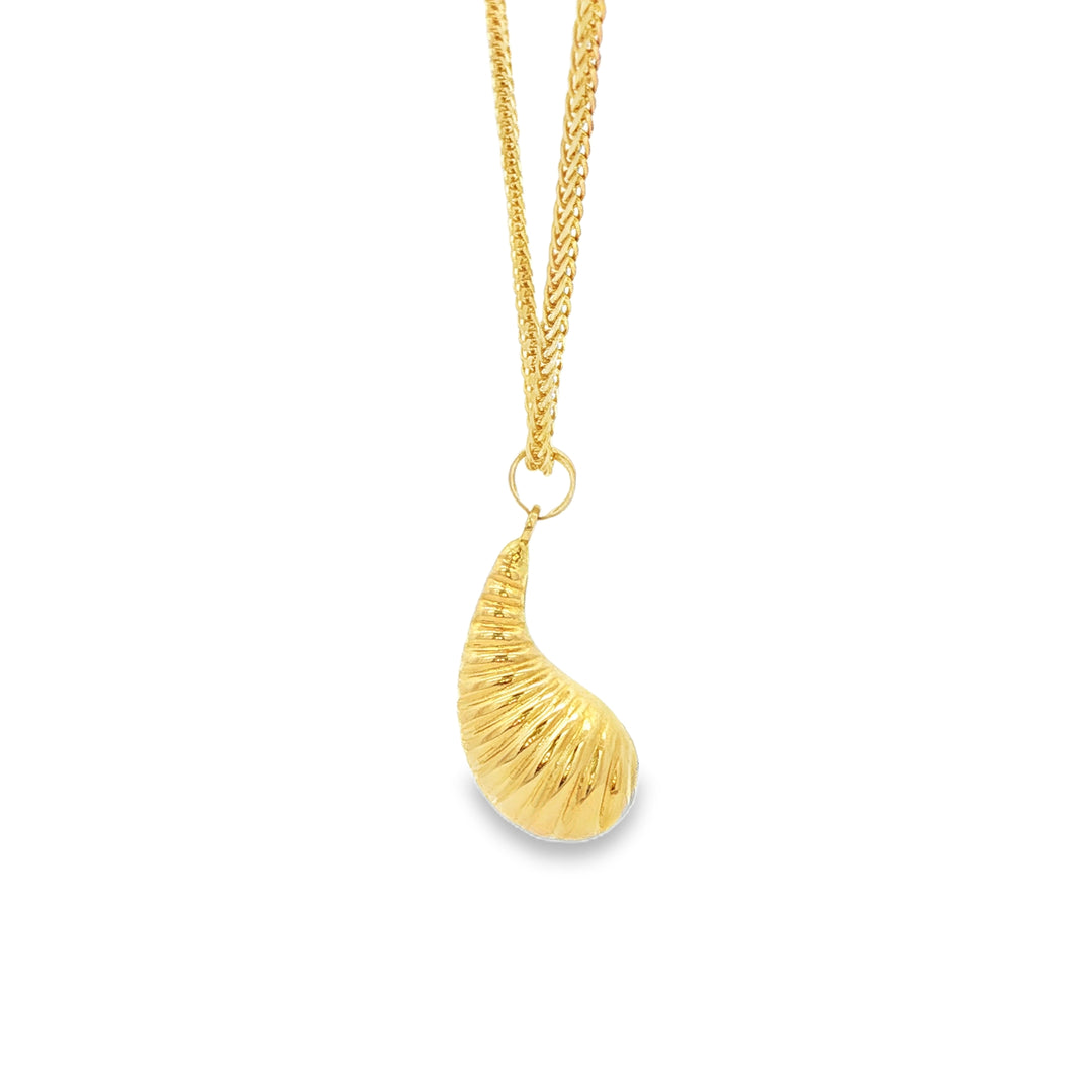 Elegant Yellow Gold Wheat Necklace