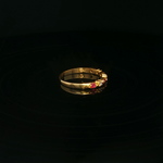 Load image into Gallery viewer, Yellow Gold Band Ring with Round Ruby &amp; Diamond Gemstones