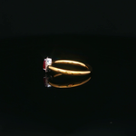 Load image into Gallery viewer, Yellow Gold Ring with Oval Ruby &amp; Diamonds