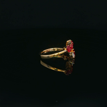 Load image into Gallery viewer, Yellow Gold Multistone Ring with Ruby and Diamond Accents