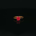 Load image into Gallery viewer, 14ct Yellow Gold Ring Adorned with Round Cut Ruby Cluster