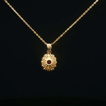 Load image into Gallery viewer, 18ct Yellow Gold Chain Necklace with Oval Ruby &amp; Diamond