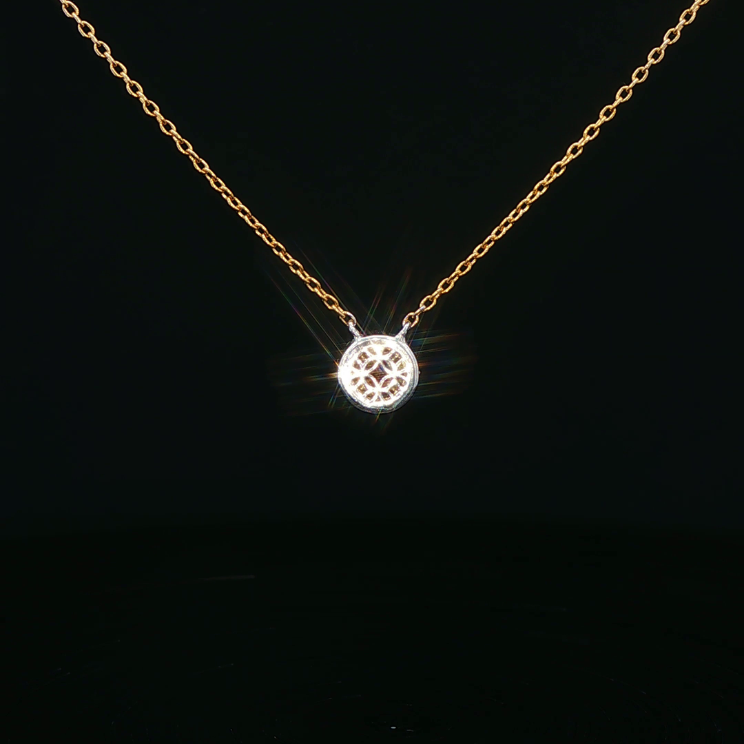18ct Yellow Gold Necklace with Brilliant Red Ruby & Diamonds