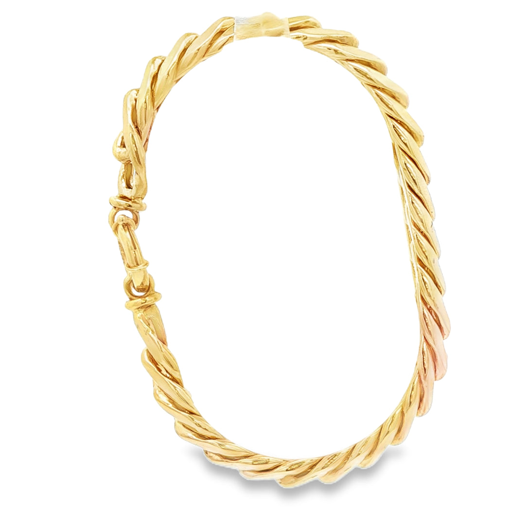 Luxurious Yellow Gold Chain Link Bracelet (Hollow Links)