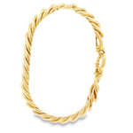 Load image into Gallery viewer, Luxurious Yellow Gold Chain Link Bracelet (Hollow Links)