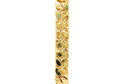 Luxurious Miami Cuban Link Chain Bracelet in Yellow Gold (Hollow Links)