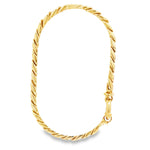 Load image into Gallery viewer, Luxurious Miami Cuban Link Chain Bracelet in Yellow Gold (Hollow Links)