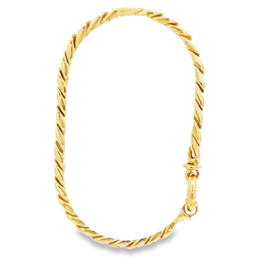 Luxurious Miami Cuban Link Chain Bracelet in Yellow Gold (Hollow Links)