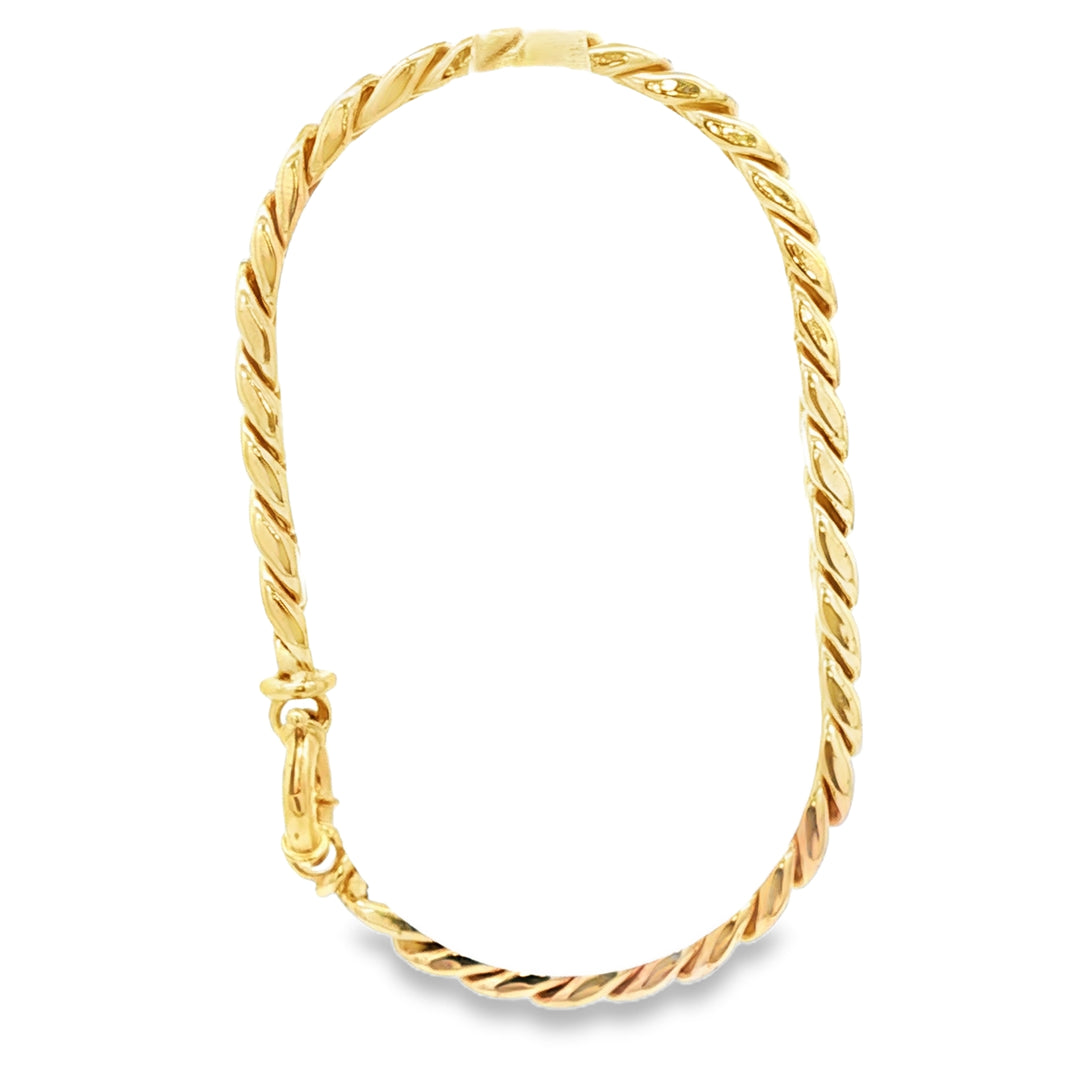 Luxurious Miami Cuban Link Chain Bracelet in Yellow Gold (Hollow Links)