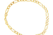 14K Yellow Gold Figaro Chain Bracelet