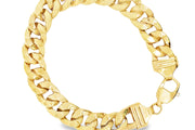 Classic Yellow Gold Chain Link Bracelet (Hollow Links)