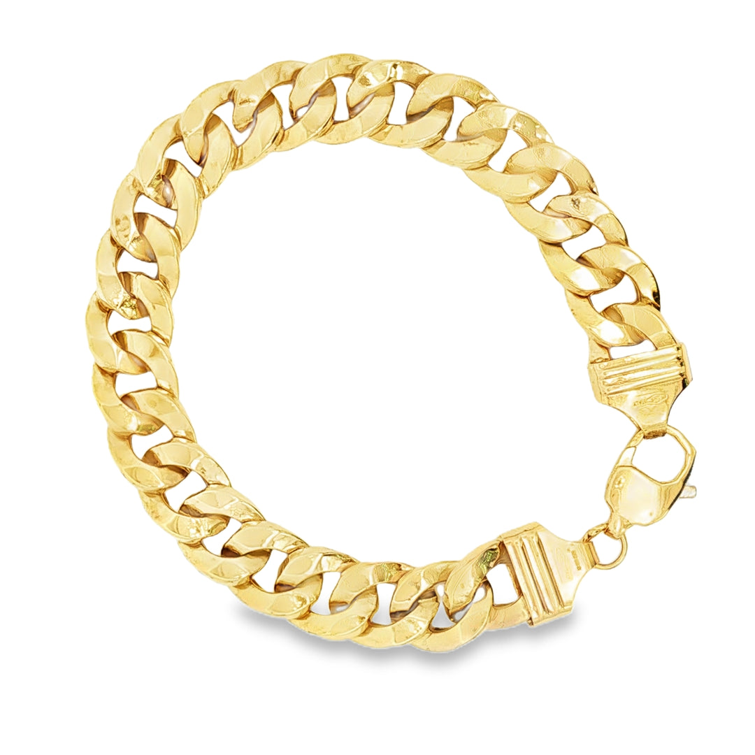 Classic Yellow Gold Chain Link Bracelet (Hollow Links)