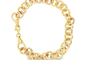 Classic Yellow Gold Chain Bracelet (Hollow Links)