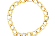 Classic Yellow Gold Chain Link Bracelet (Hollow Links)