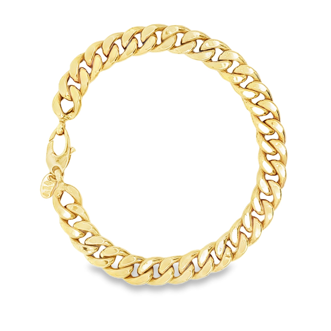 Classic Yellow Gold Chain Bracelet (Hollow Links)