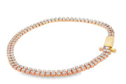 14ct Rose Gold Diamond Tennis Bracelet with CZ