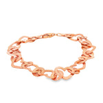 Load image into Gallery viewer, Rose Gold Heart Link Chain Bracelet