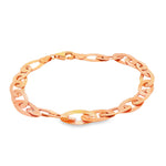 Load image into Gallery viewer, Elegant Rose Gold Textured Link Chain Bracelet