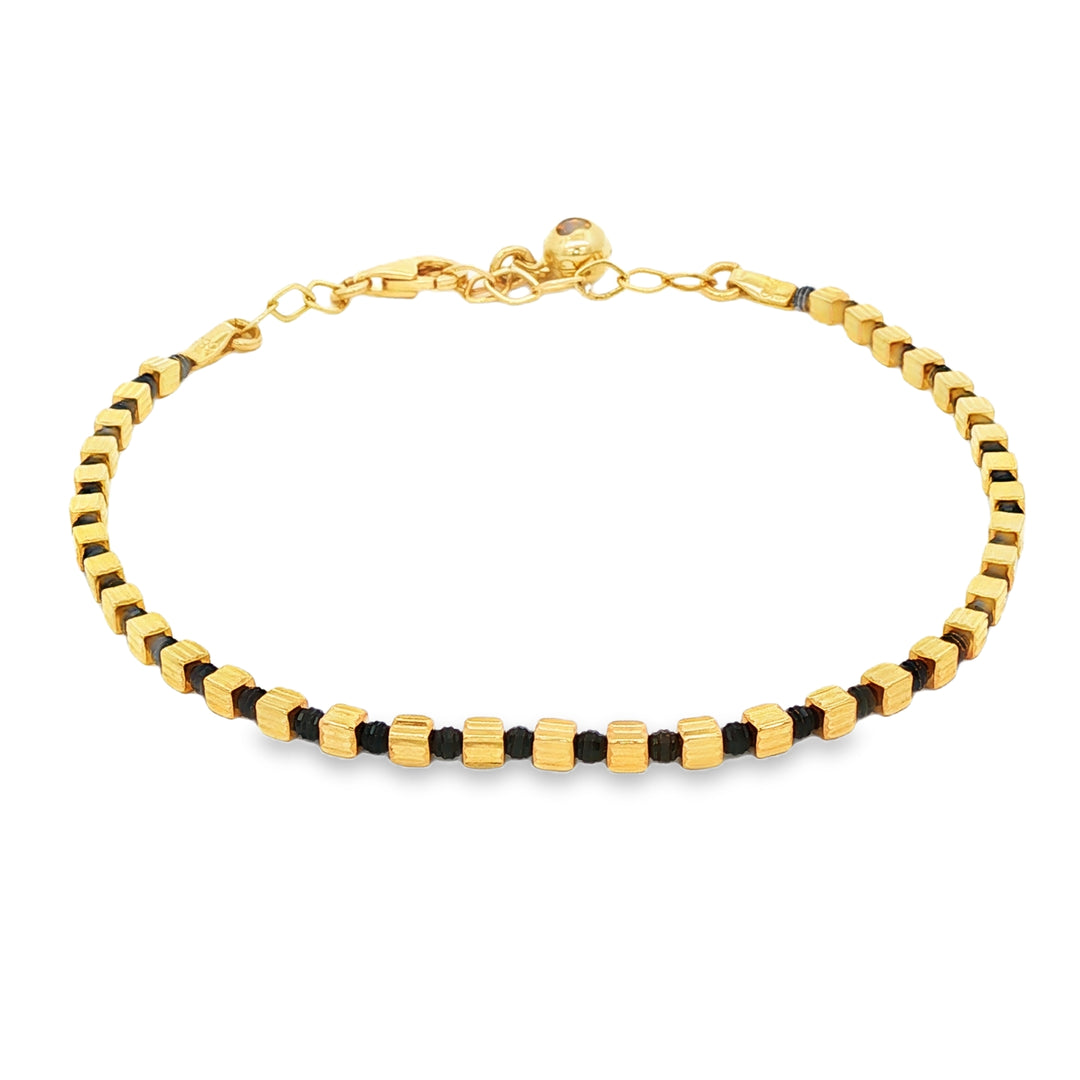 Exquisite Yellow Gold Chain Bracelet
