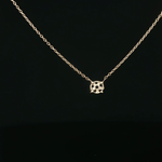 Load image into Gallery viewer, Yellow Gold Necklace with Deep Blue Sapphire Pendant