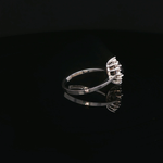 Load image into Gallery viewer, 14ct White Gold Ring with Oval Cut Blue Sapphire &amp; Diamonds