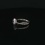 Load image into Gallery viewer, 14ct White Gold Ring with Deep Blue Pear Sapphire &amp; Diamond