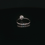 Load image into Gallery viewer, 14ct White Gold Ring with Deep Blue Pear Sapphire &amp; Diamond