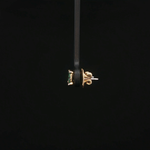 Load image into Gallery viewer, Emerald Stud Earrings in Yellow Gold, Brilliant Cut