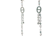 Silver Drop CZ Earrings