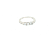 White Gold Three-Stone Diamond Ring