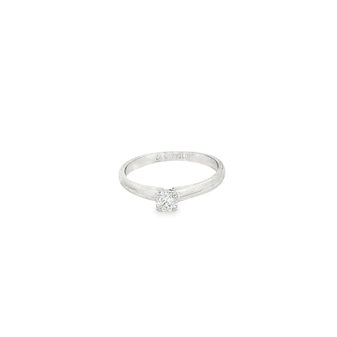 18ct White Gold Engagement Ring with Diamond