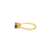 9ct Yellow Gold Ring with Square Fancy Black Diamond