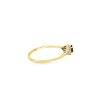 Load image into Gallery viewer, Yellow Gold Multi-Stone Ring with Deep Blue Sapphire